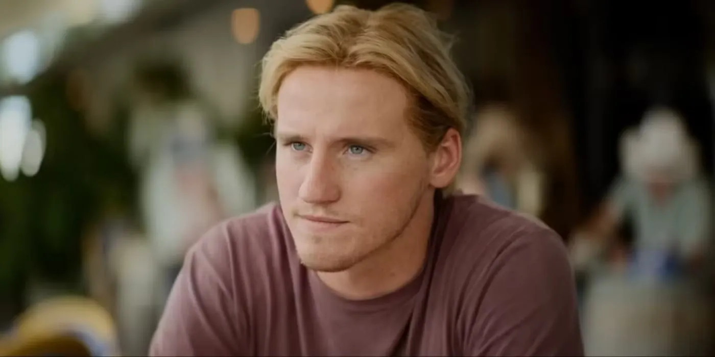 Logan (Conor Merrigan Delaney) staring intensely at someone in Apples Never Fall. Logan (Conor Merrigan Delaney) staring intensely at someone in Apples Never Fall.