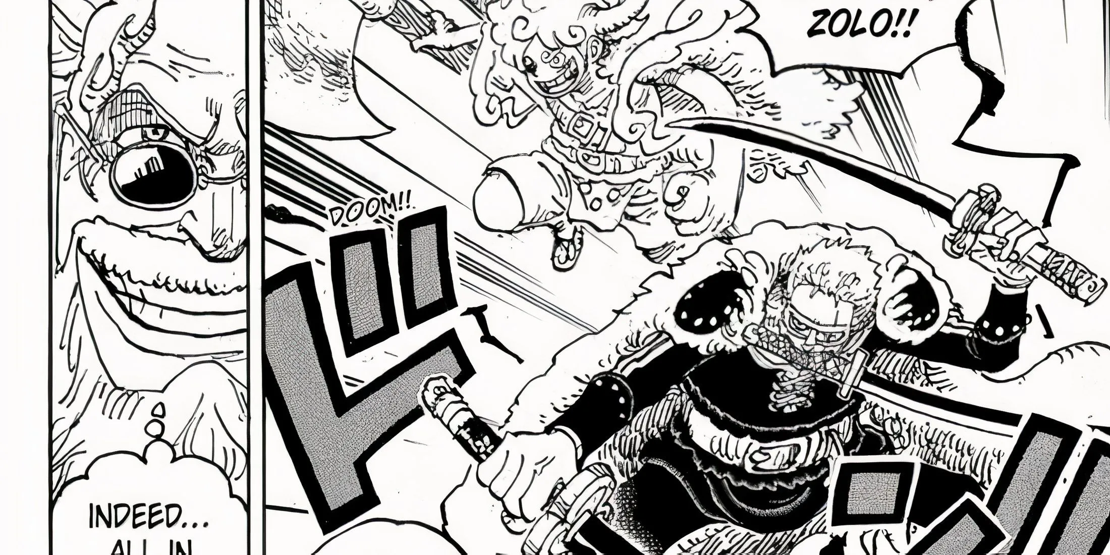 Luffy and Zoro in action Luffy and Zoro in action