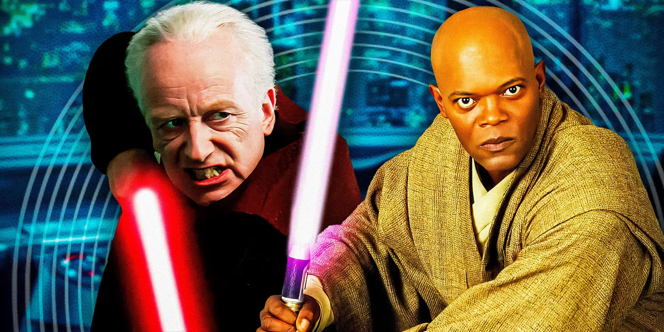 Mace Windu and Palpatine Mace Windu and Palpatine