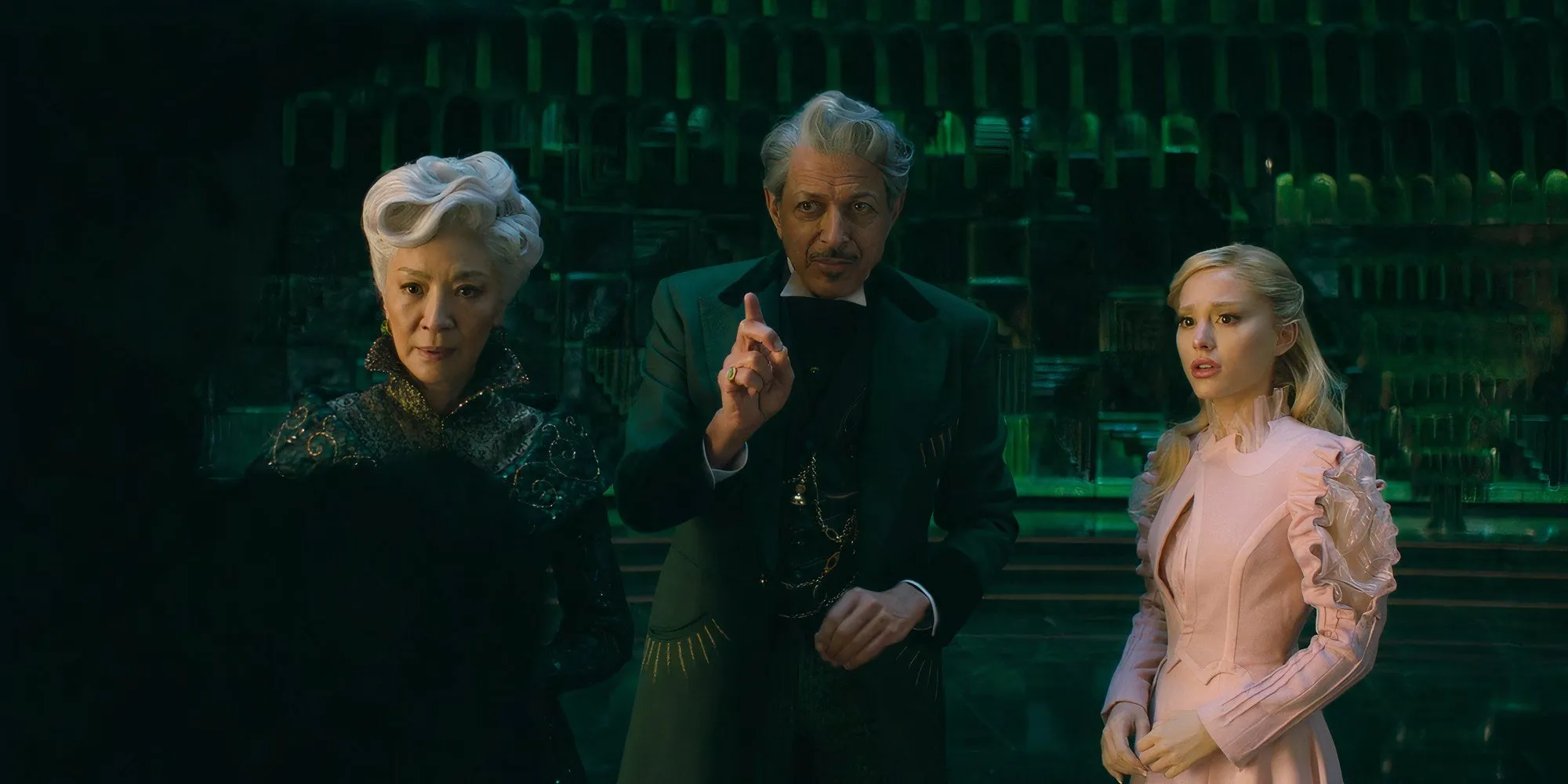 Madame Morrible, Wizard, and Glinda