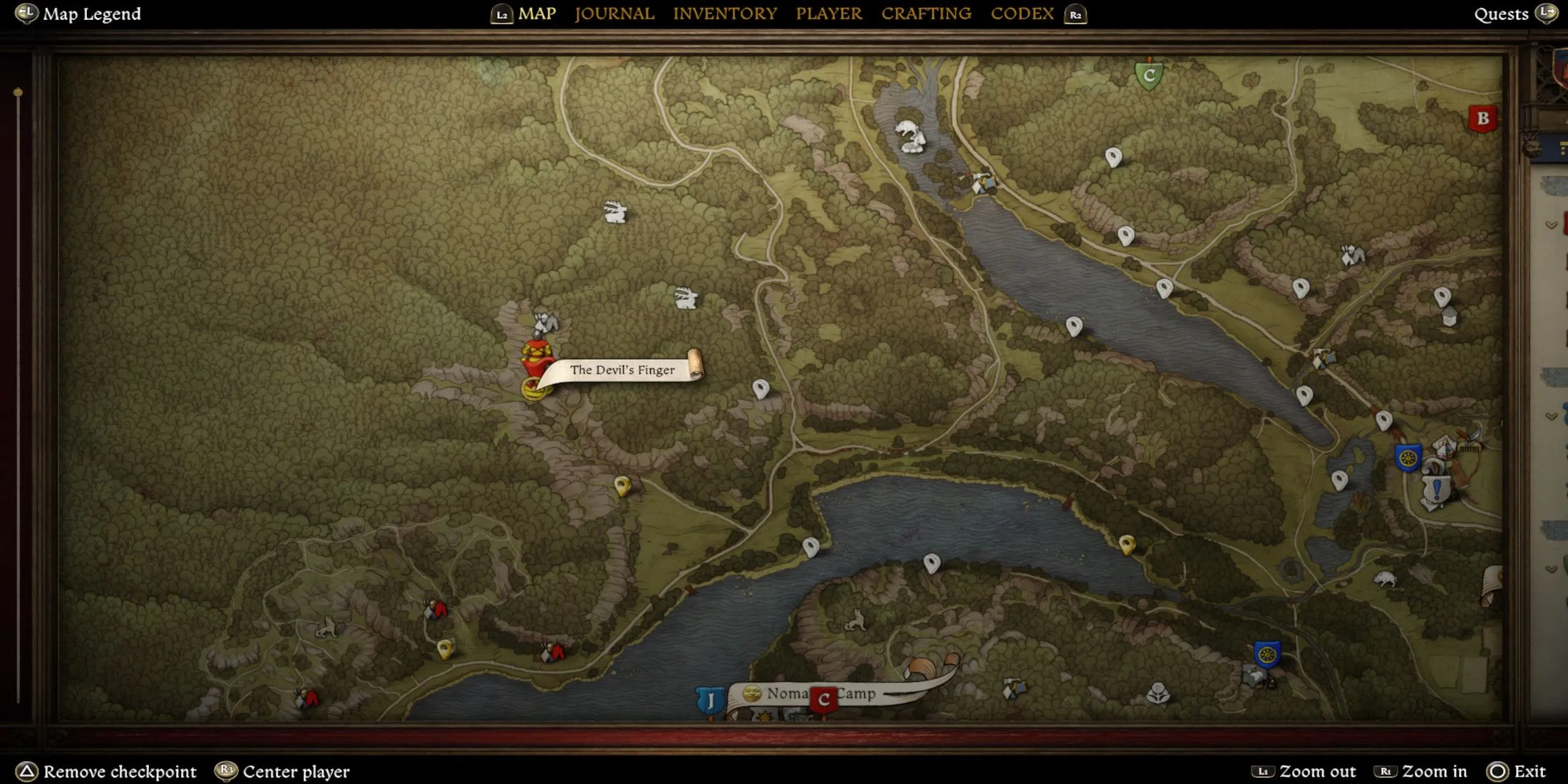Map of Devil's Finger KCD2