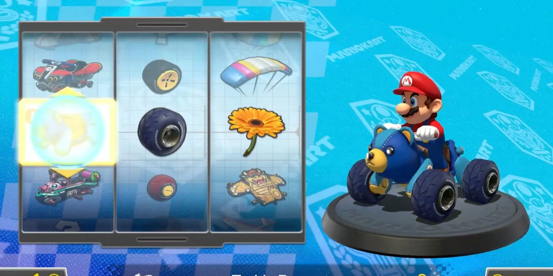 Customization options in Mario Kart 8 Deluxe Customization options in Mario Kart 8 Deluxe