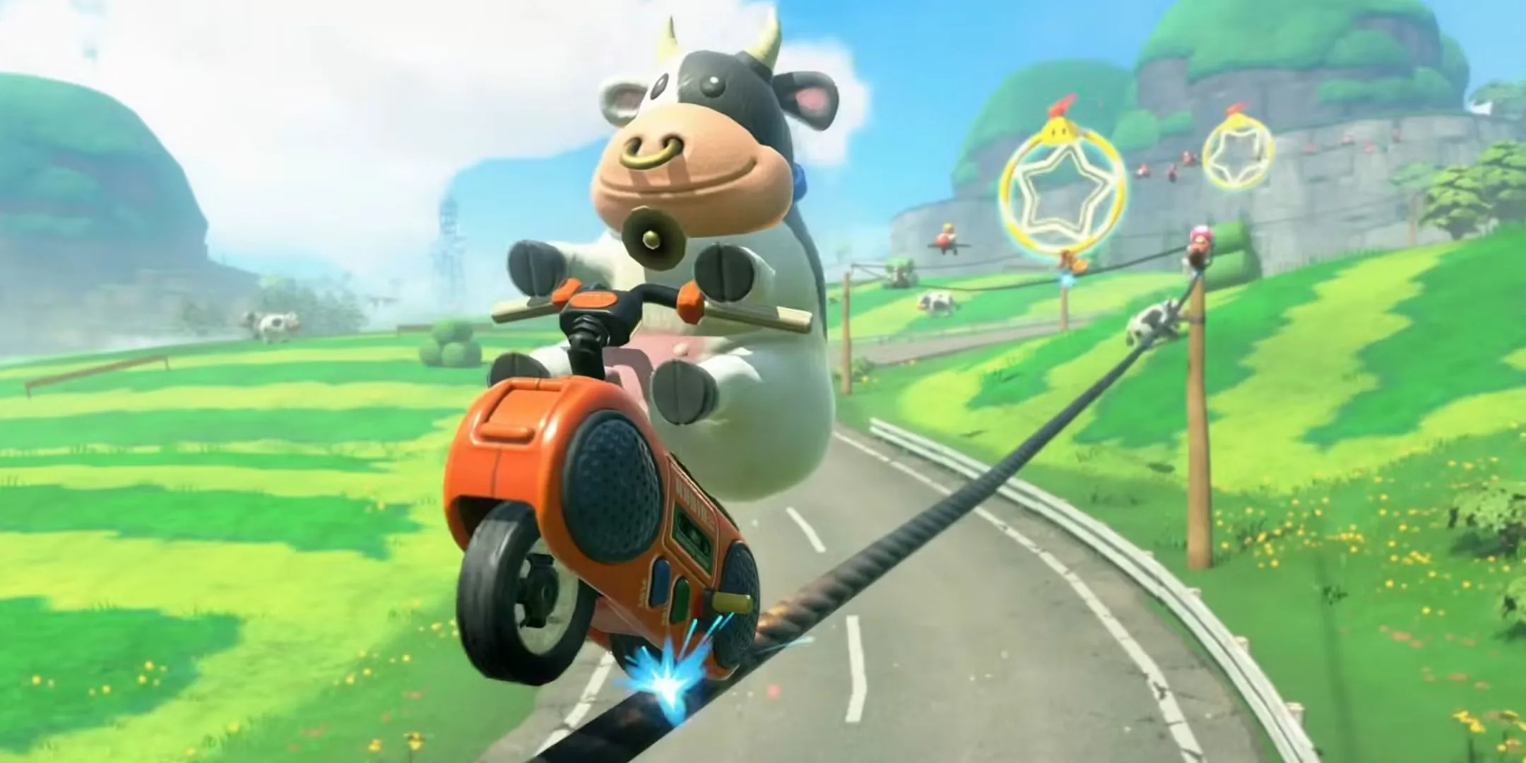 Cow character in Mario Kart World Cow character in Mario Kart World