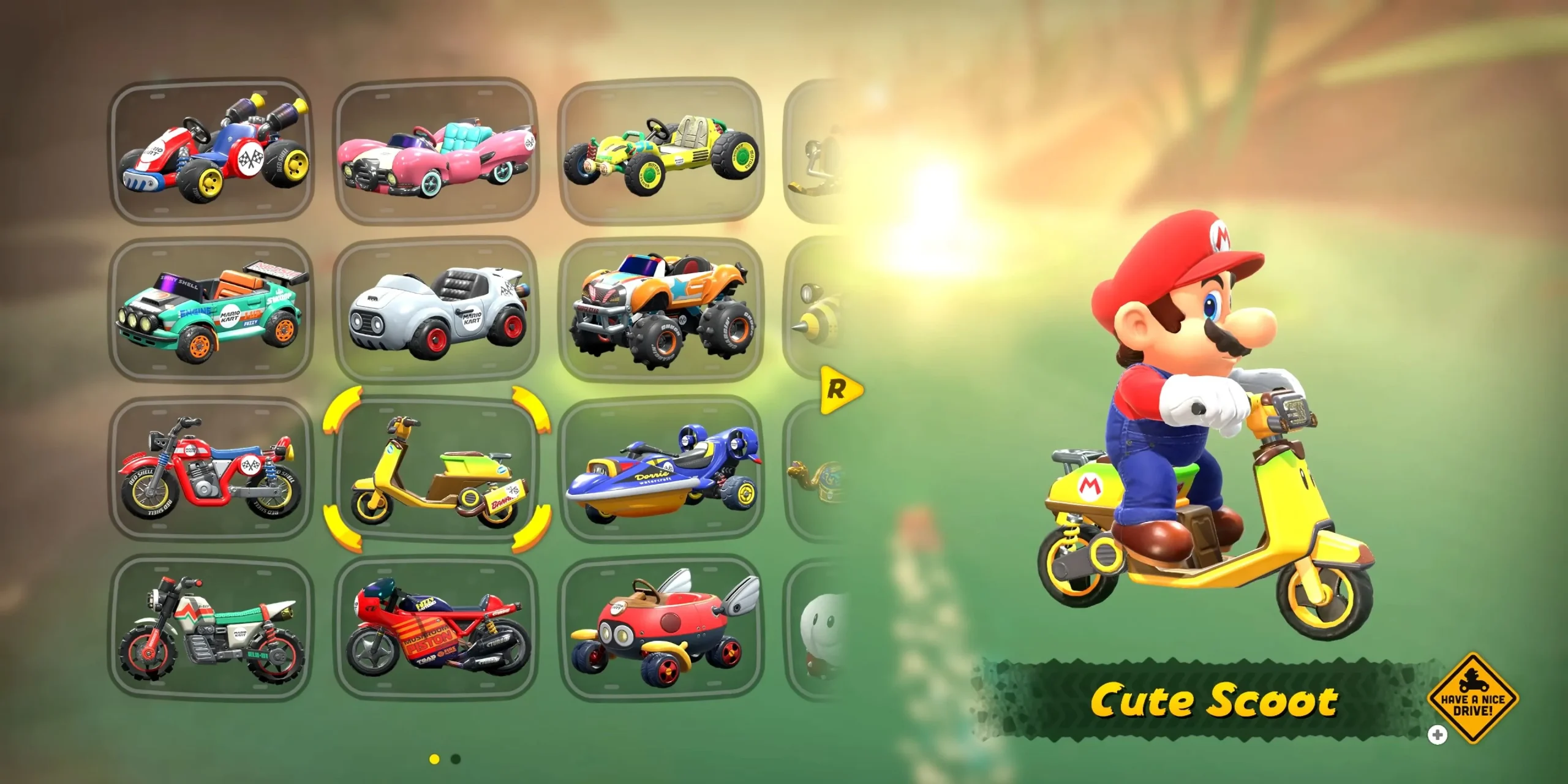 Cute Scoot in Mario Kart World Cute Scoot in Mario Kart World