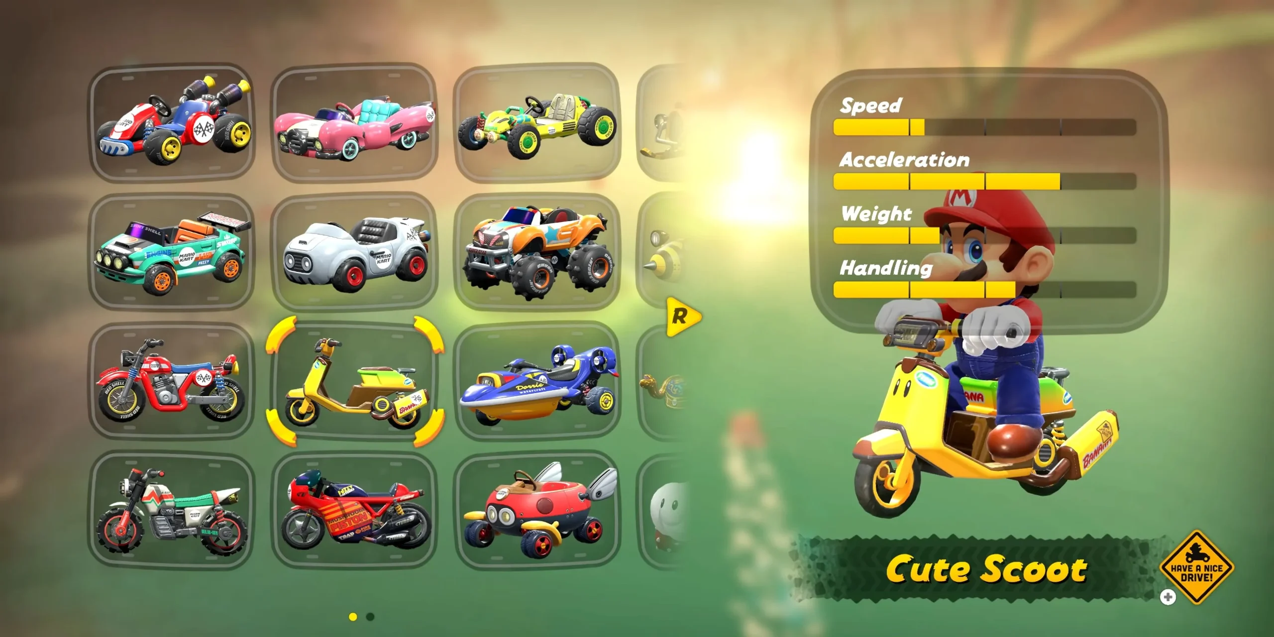 Cute Scoot Stats in Mario Kart World Cute Scoot Stats in Mario Kart World