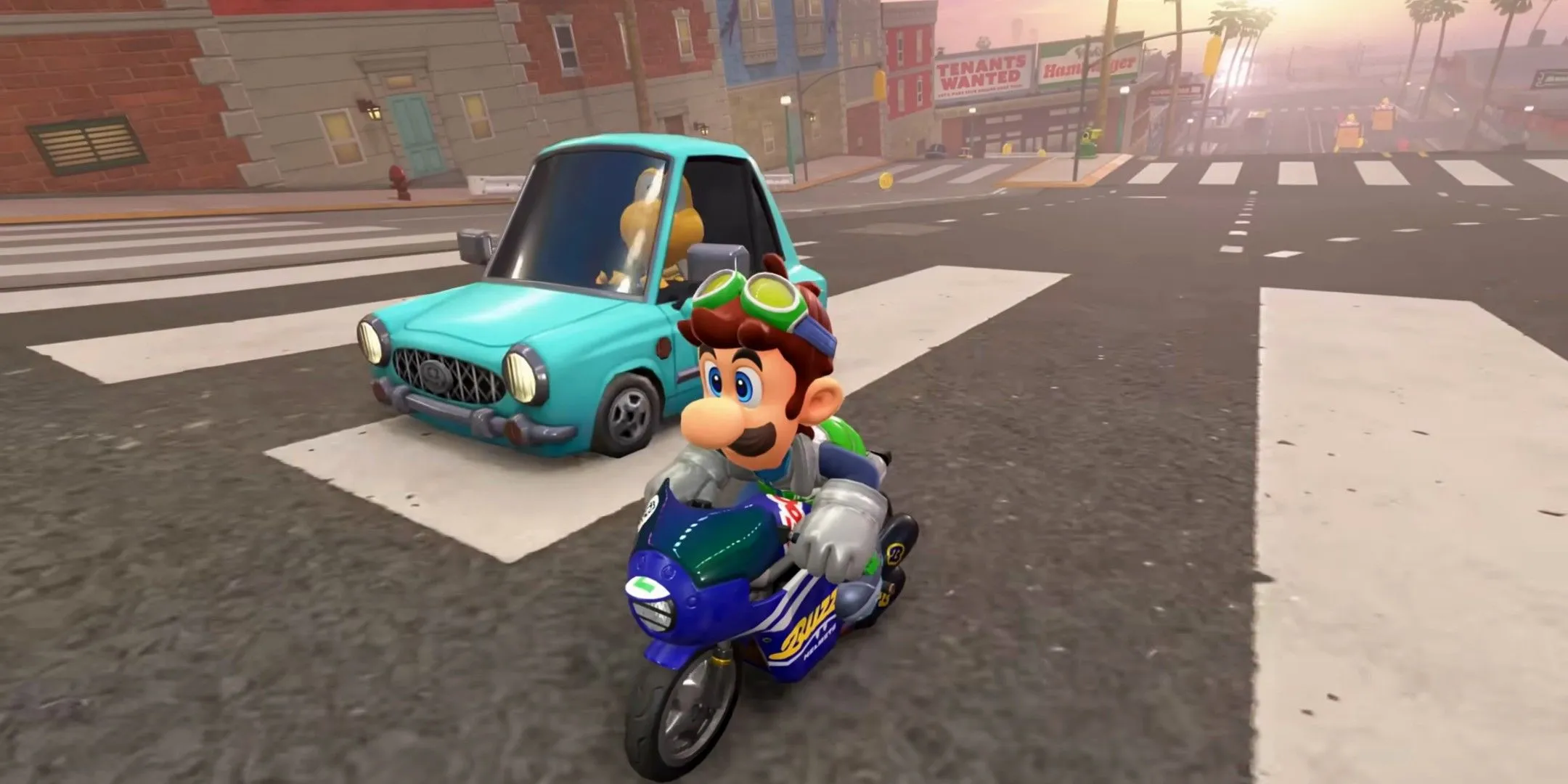 Luigi driving in free roam Luigi driving in free roam