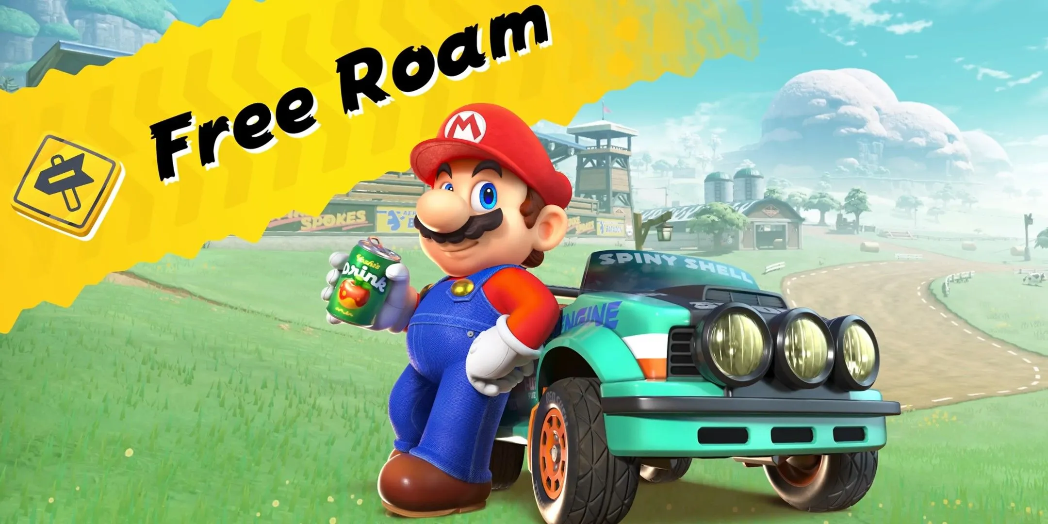Mario in free roam Mario in free roam
