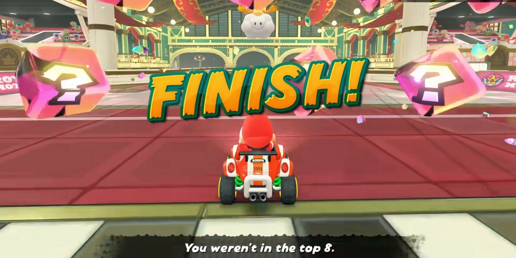 Player Struggling in Mario Kart World