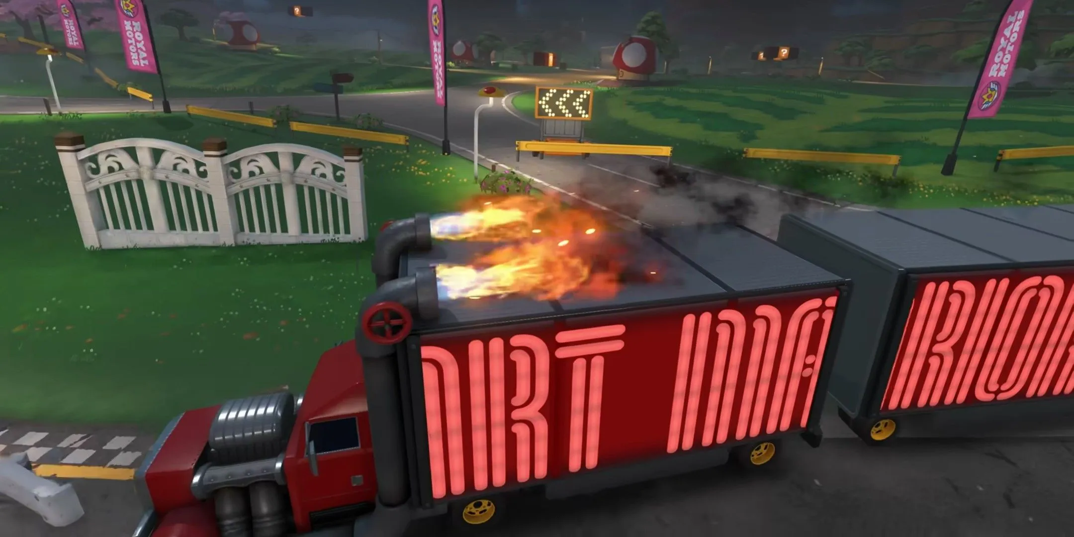 player in truck with fire push player in truck with fire push