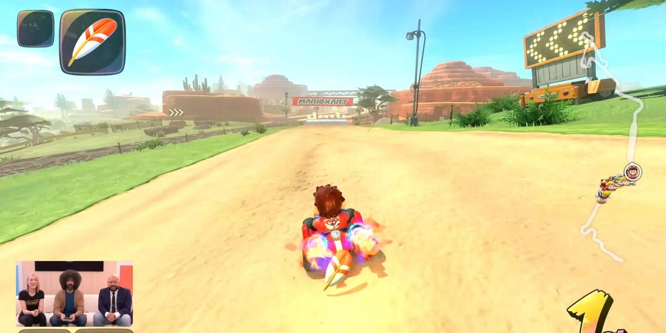 player with feather heading to the finish line player with feather heading to the finish line