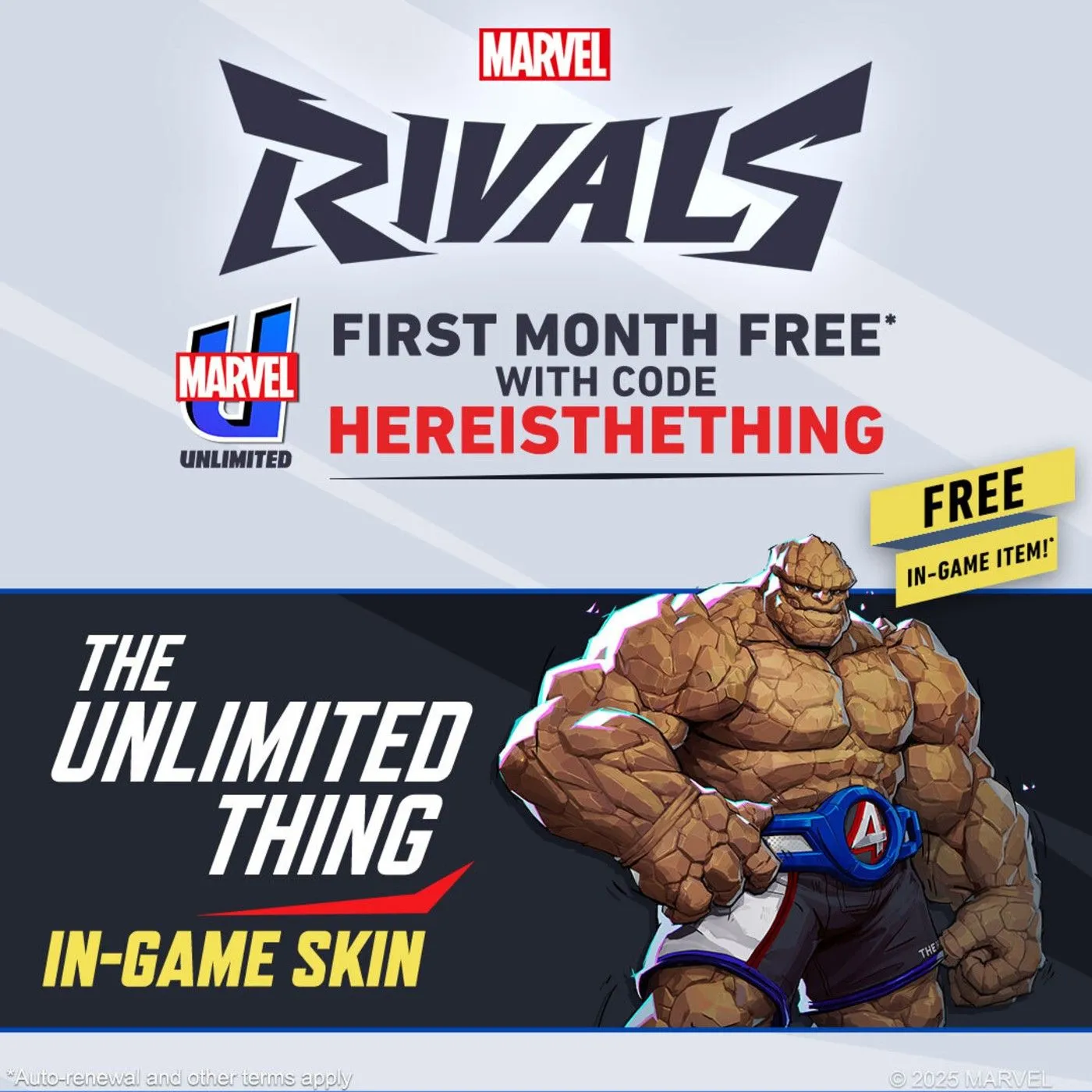 Marvel Rivals The Unlimited Thing Skin