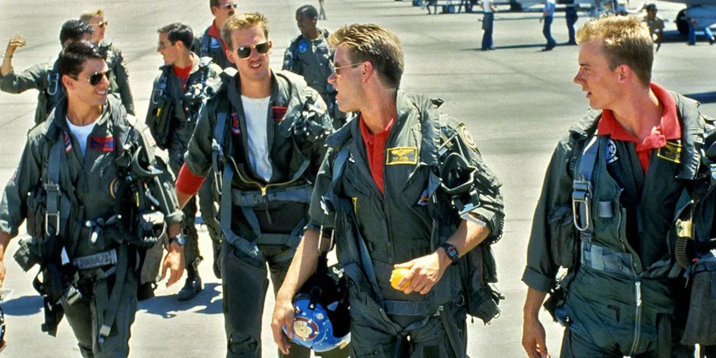 Goose, Iceman, and Wolfman in Top Gun