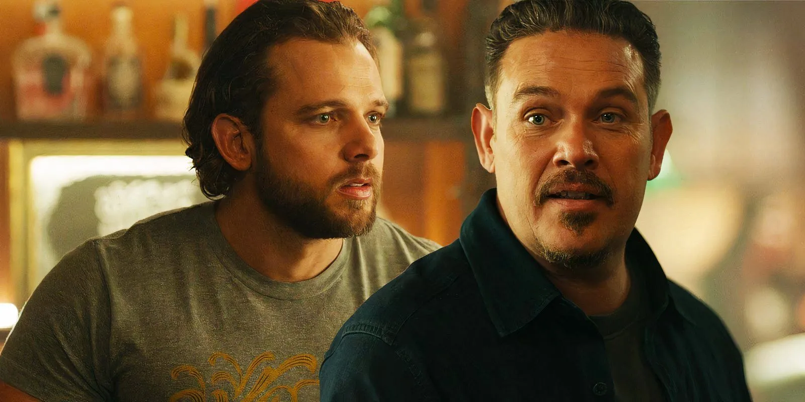 Max Thieriot as Bode Leone and Kevin Alejandro as Manny Perez in Fire Country season 3 episode 16