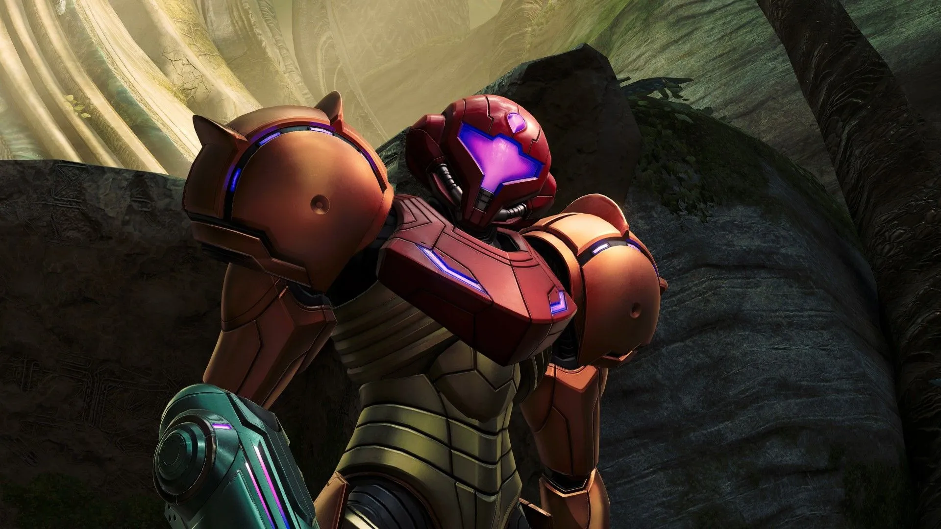 Metroid Prime 4 Beyond showcases Samus in action.