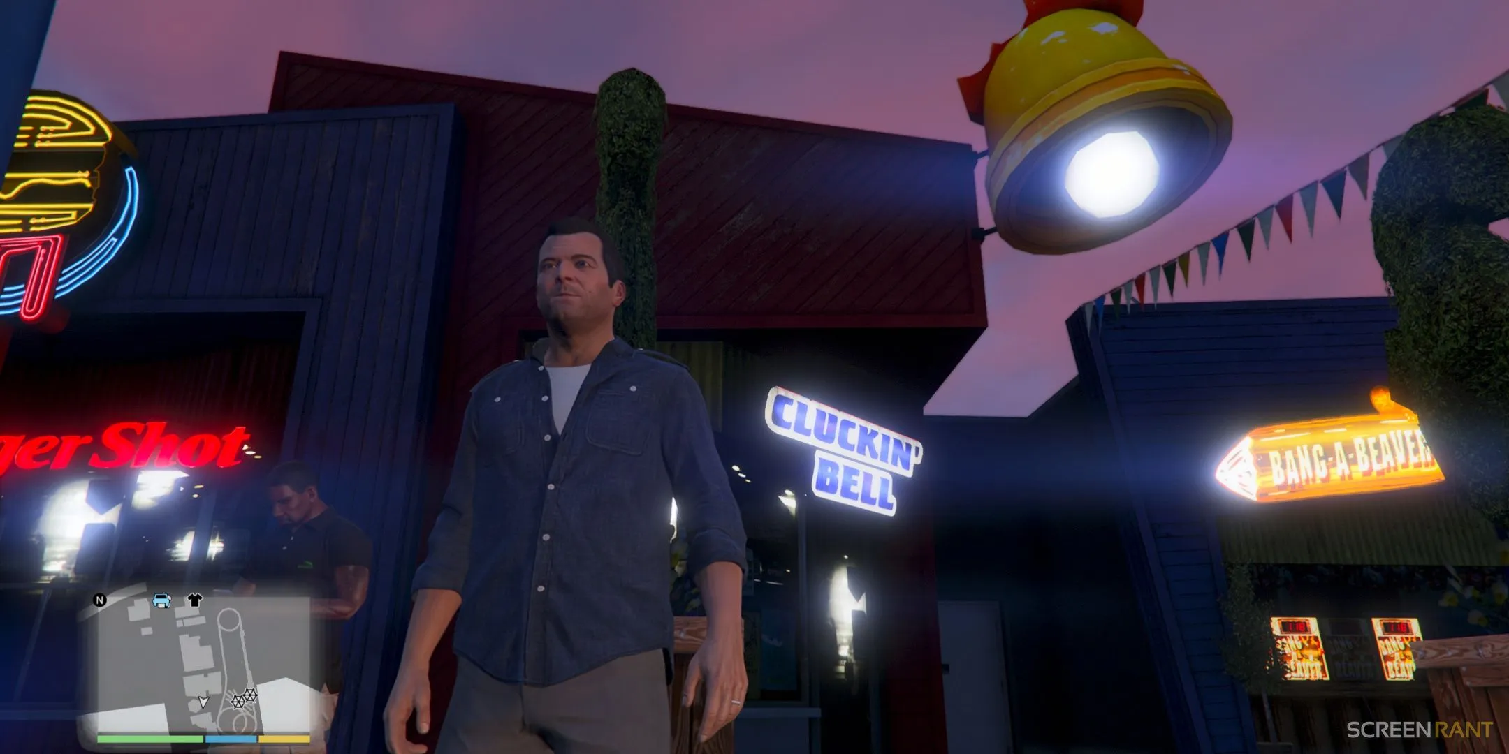 Michael in Front of Cluckin' Bell