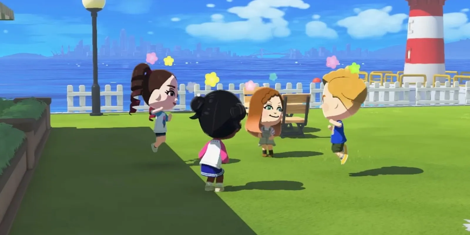 Mii characters playing Mii characters playing