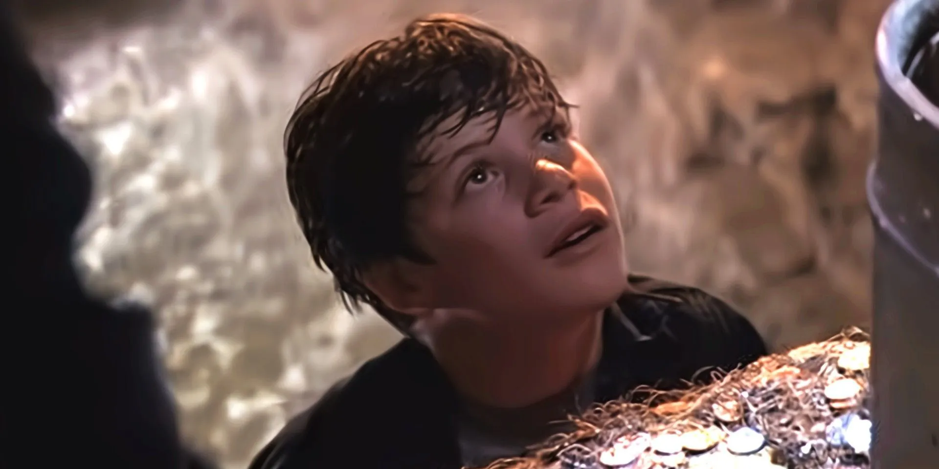 Mikey down the well in The Goonies Mikey down the well in The Goonies