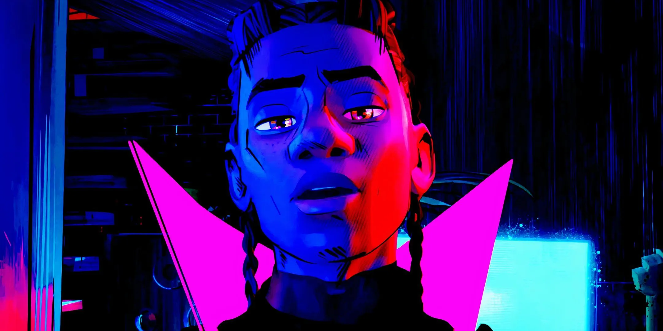 Miles G. Morales looks disinterested in Spider-Man: Beyond the Spider-Verse Miles G. Morales looks disinterested in Spider-Man: Beyond the Spider-Verse