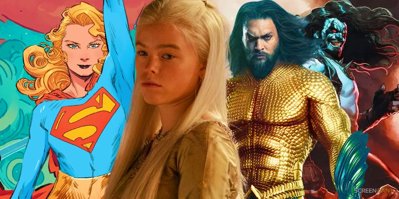 Milly Alcock and Supergirl next to Jason Momoa and Lobo Milly Alcock and Supergirl next to Jason Momoa and Lobo