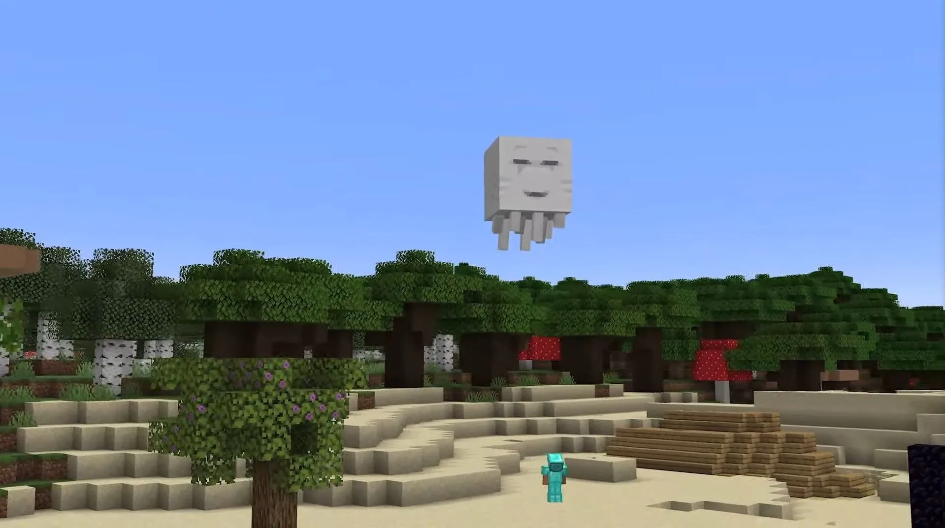 Happy Ghast Following Player