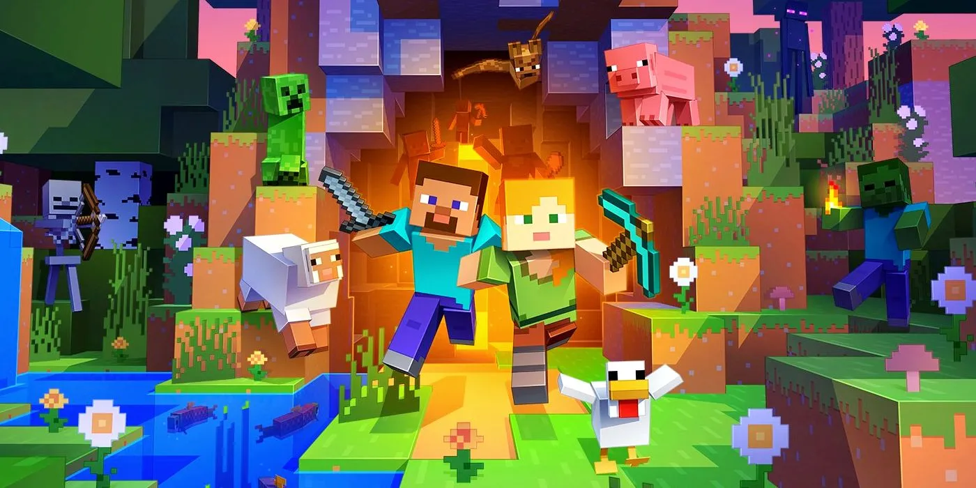 Minecraft Characters Steve and Alex