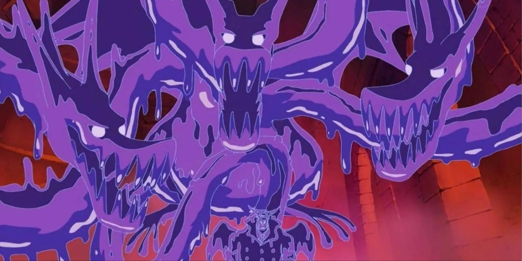 Magellan attacking Luffy with his Hydra technique during the Impel Down Arc.