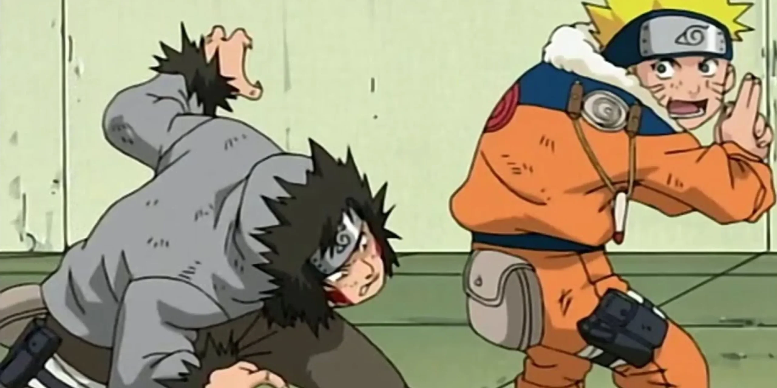 Naruto's surprise fart on Kiba Naruto's surprise fart on Kiba