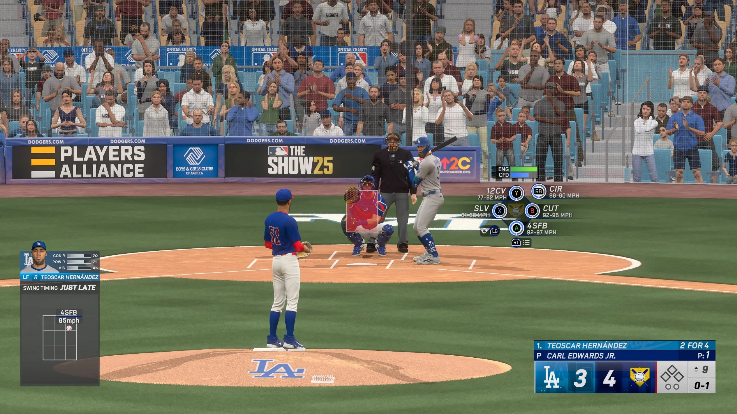Dodgers pitcher in action