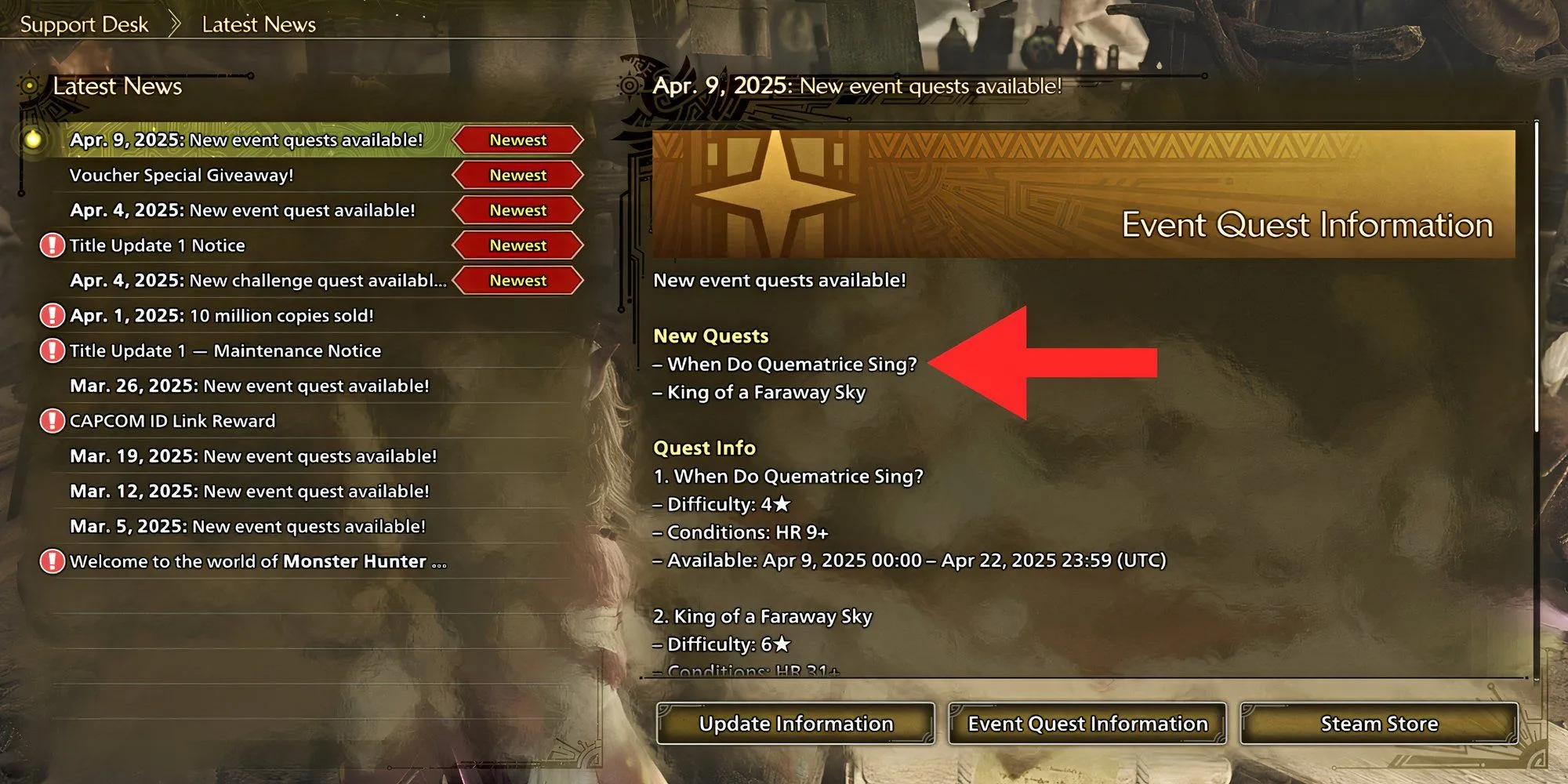 Monster Hunter Wilds Quematrice Event Quest Announcement Monster Hunter Wilds Quematrice Event Quest Announcement