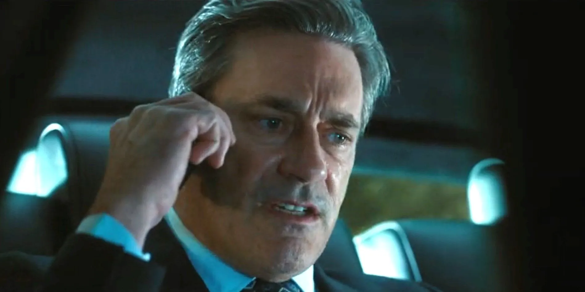 Monty looking angered on a phone call