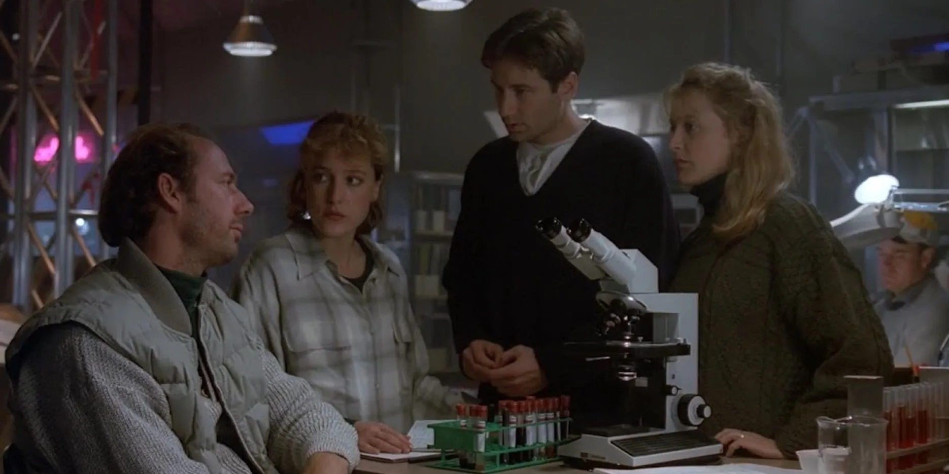 Mulder and Scully at an Alaskan research facility in The X-Files