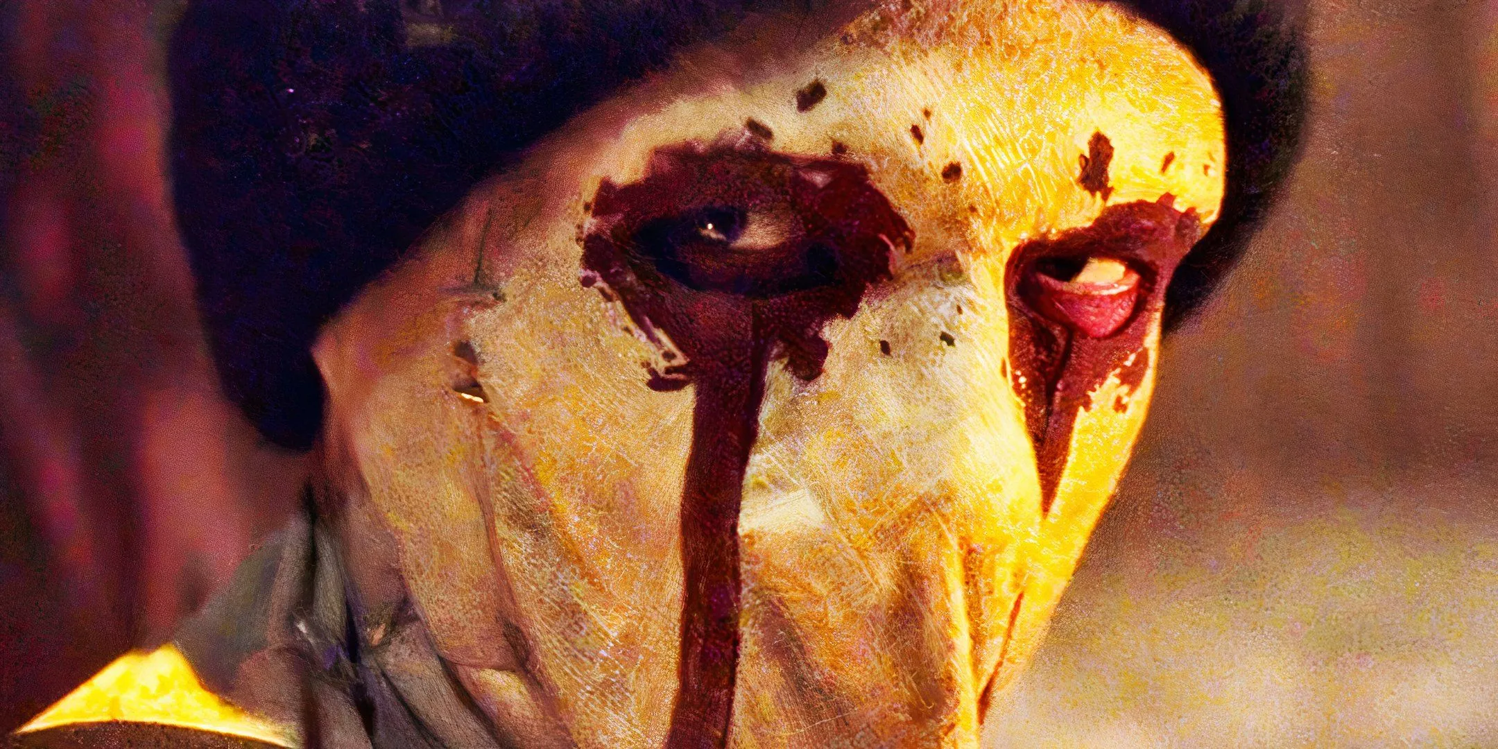 Muse with a bloody mask Muse with a bloody mask