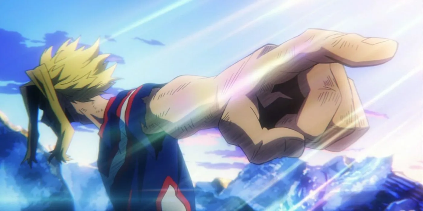 All Might declaring his famous quote