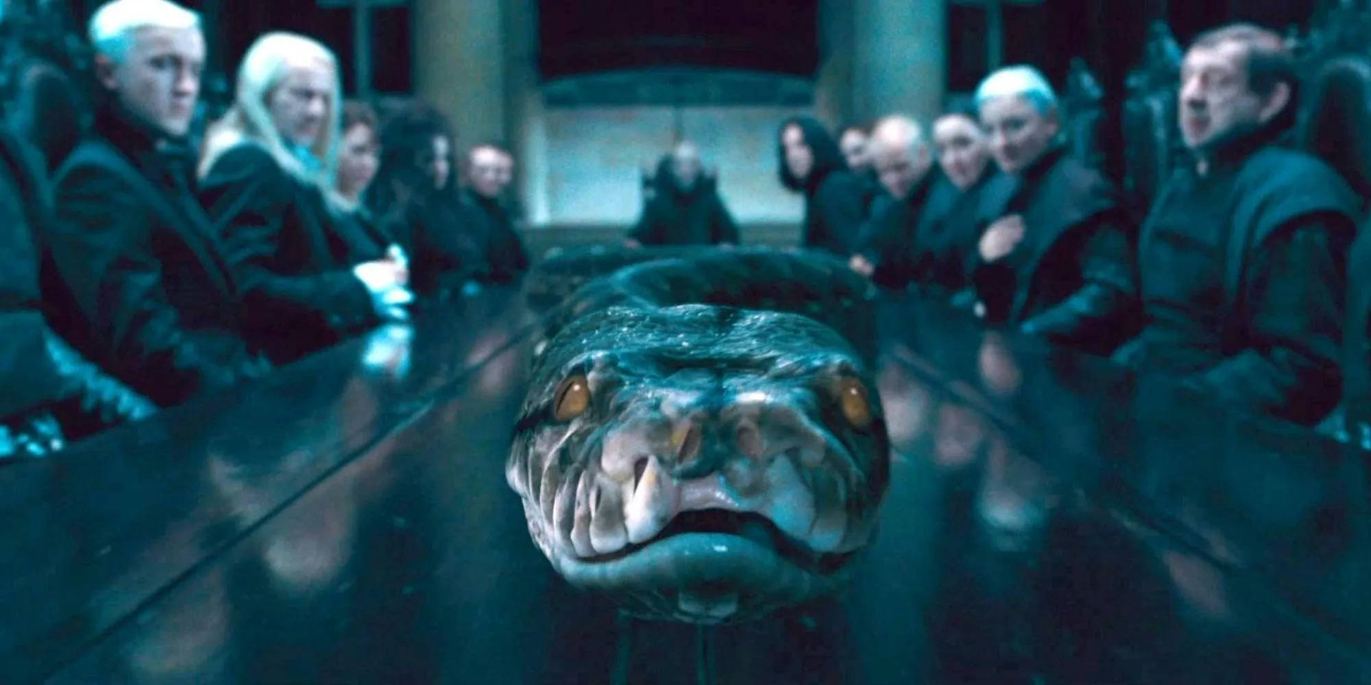 Nagini with Death Eaters