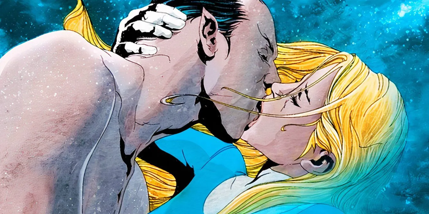Namor and Sue Storm kiss Namor and Sue Storm kiss