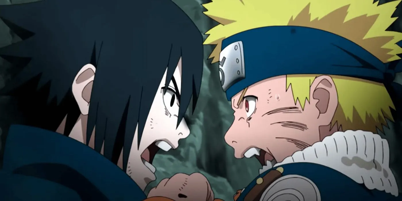 Naruto and Sasuke fight Naruto and Sasuke fight