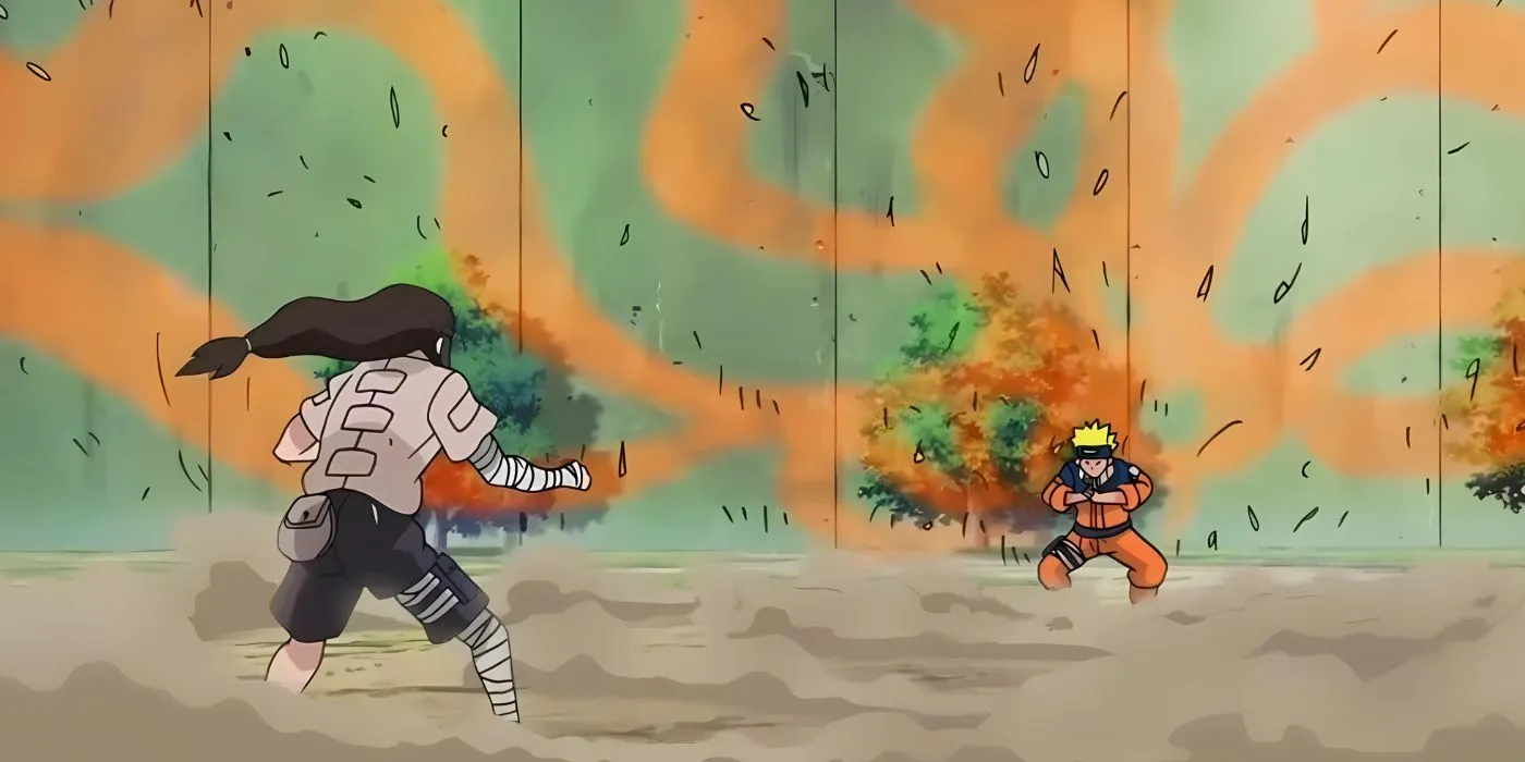 Naruto fighting Neji Naruto fighting Neji