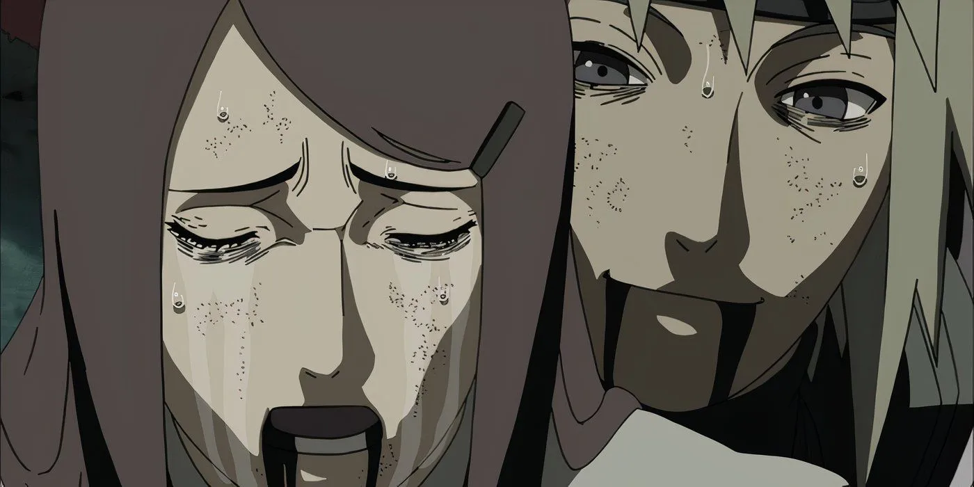 Naruto's parents saving him