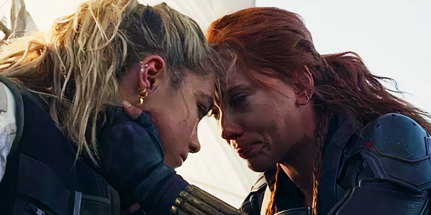 Natasha Romanoff with Yelena Belova in Black Widow Natasha Romanoff with Yelena Belova in Black Widow