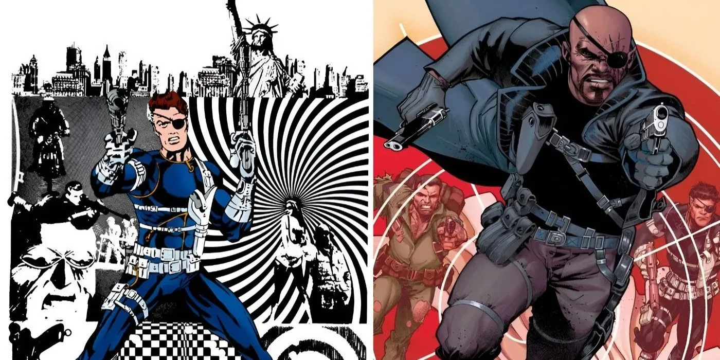Nick Fury Sr and Nick Fury Jr Side-by-Side Nick Fury Sr and Nick Fury Jr Side-by-Side