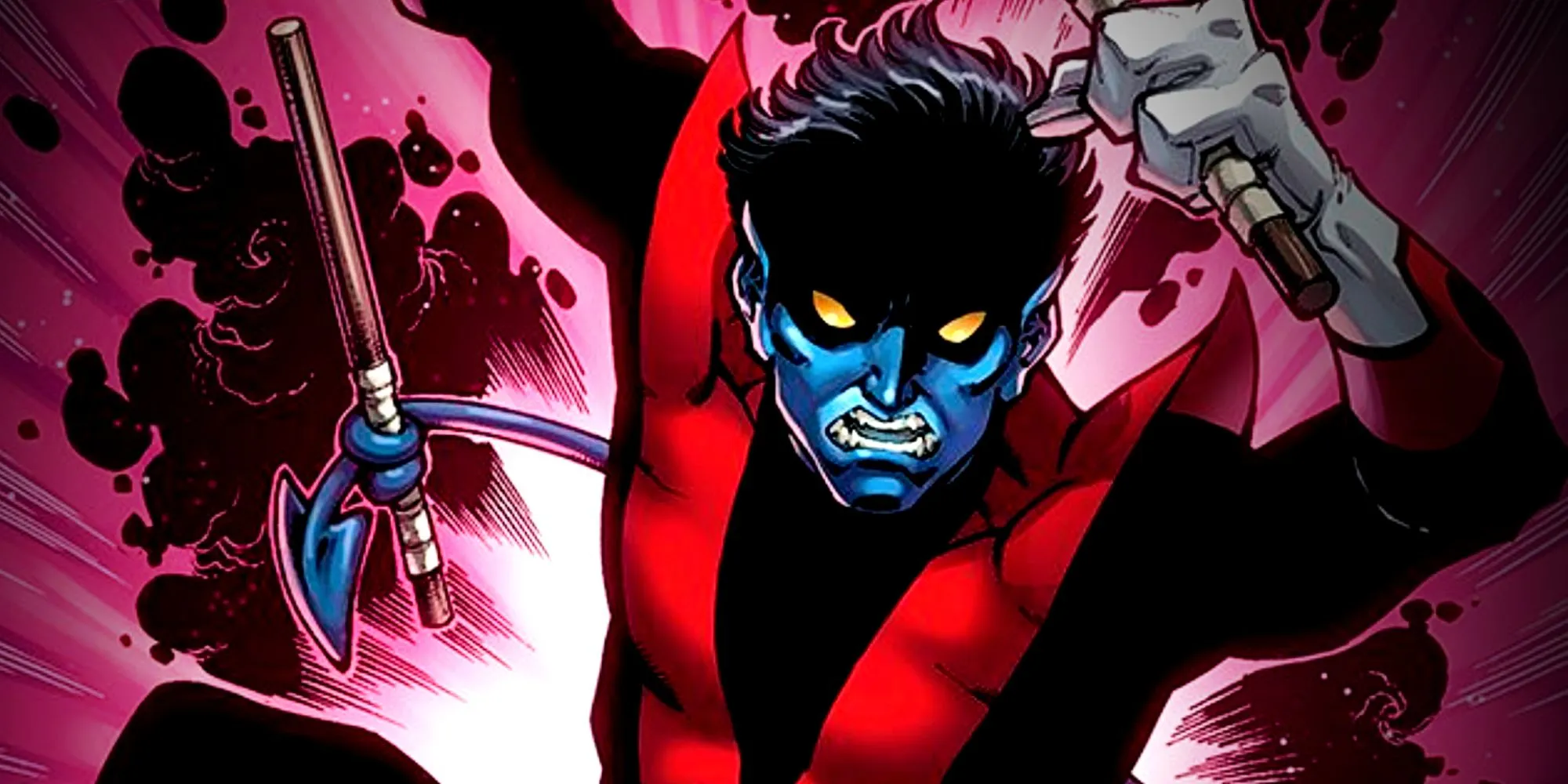 Nightcrawler Wielding a Stick