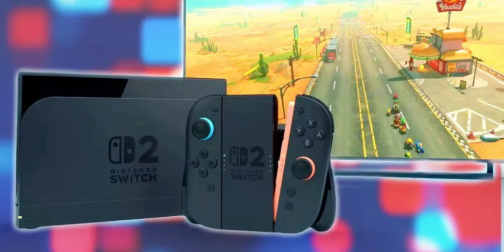Nintendo Switch with colorful background Nintendo Switch with colorful background