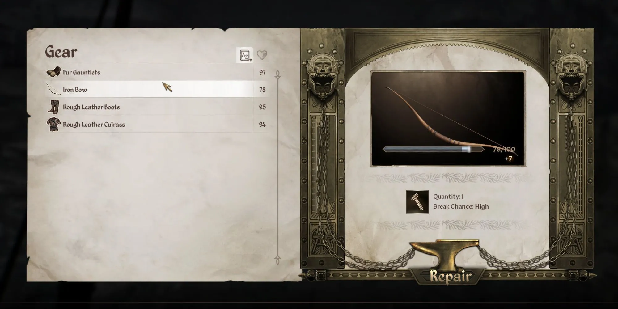 Repairing Gear in Oblivion Remastered Repairing Gear in Oblivion Remastered
