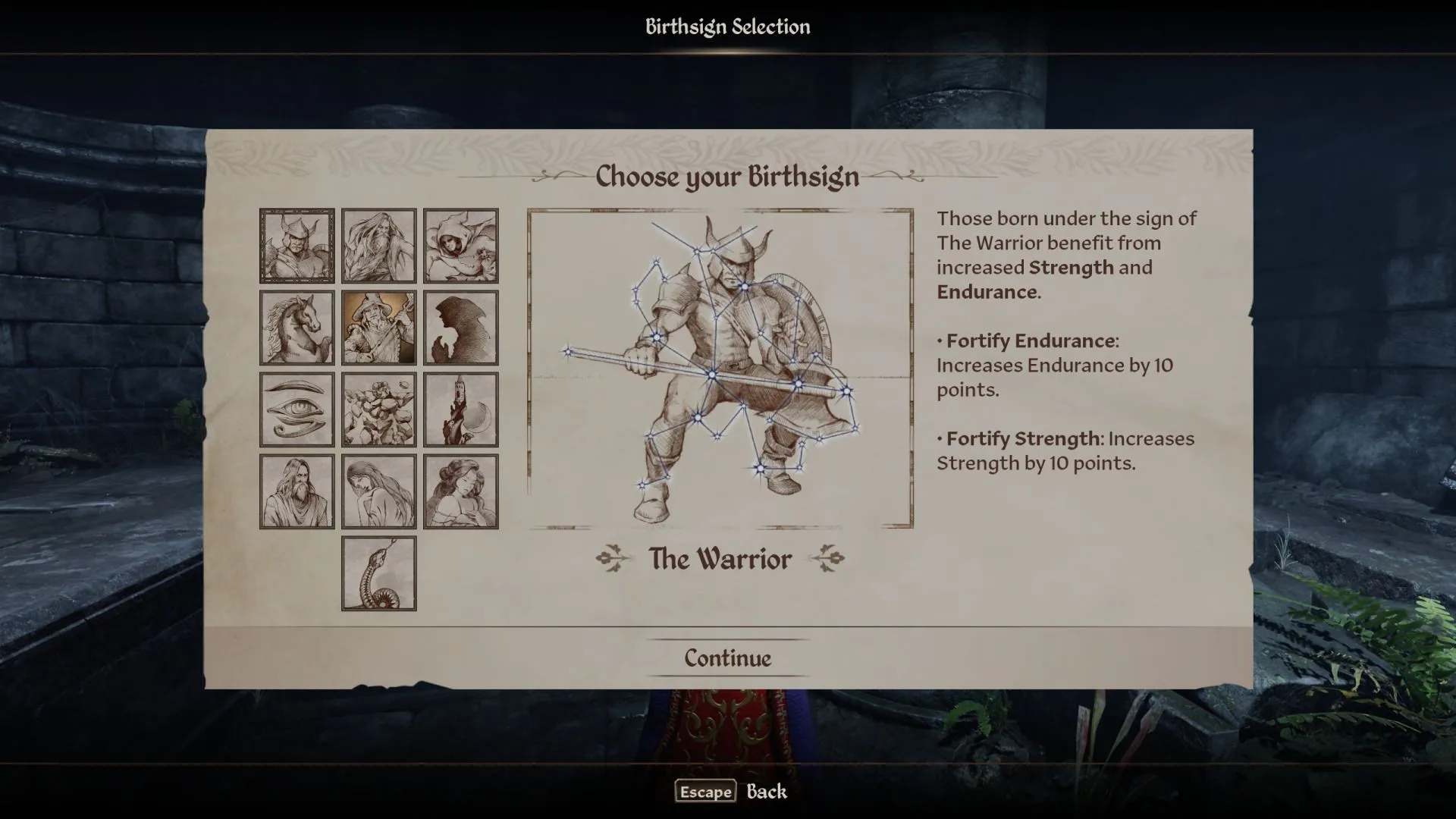 Oblivion Remastered The Warrior Birthsign