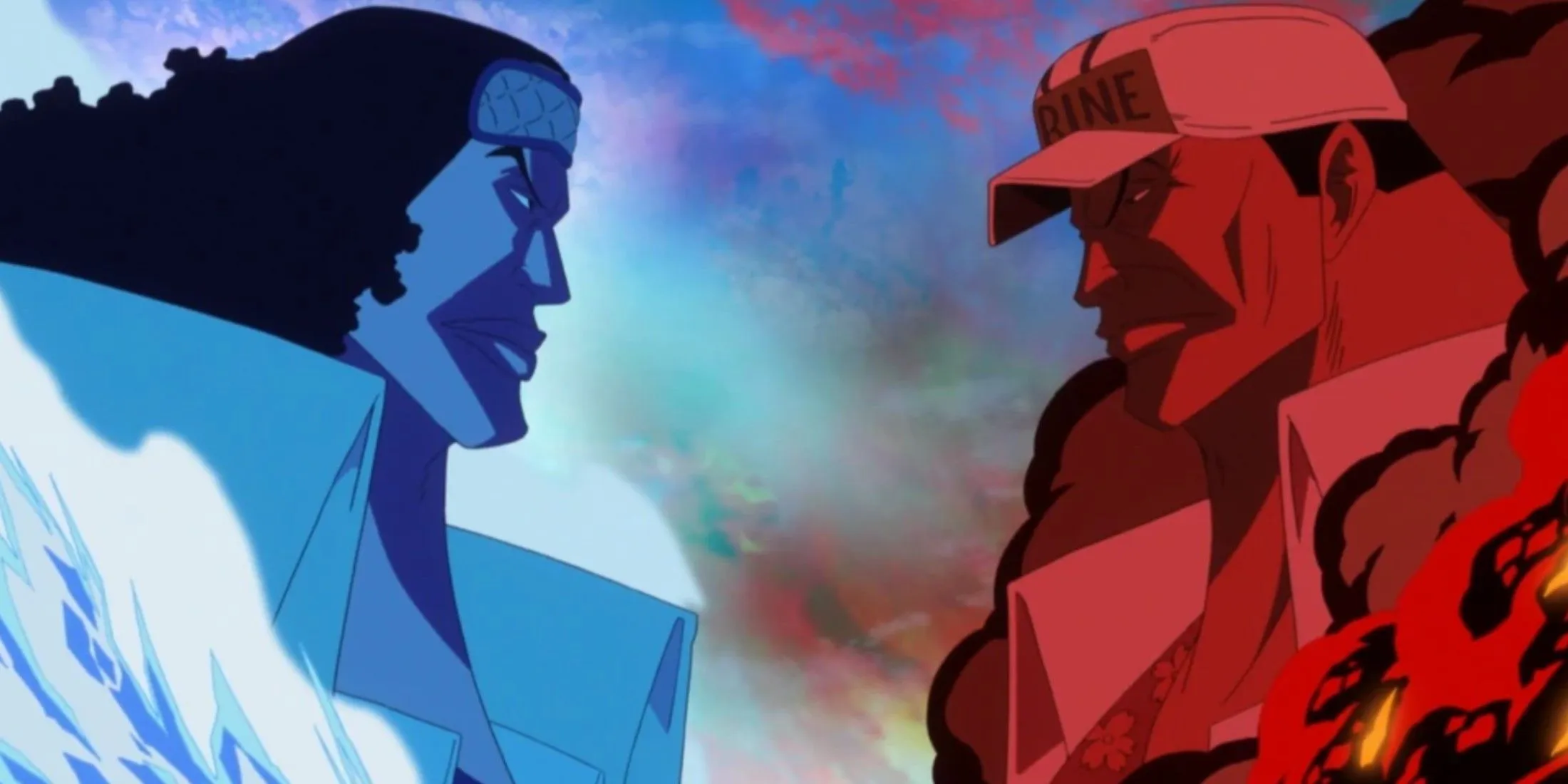 Sakazuki vs Aokiji