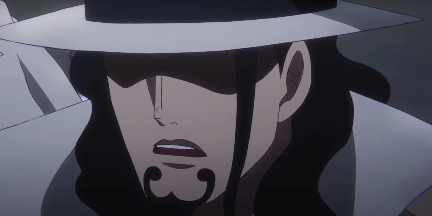 Rob Lucci in CP0 attire, shrouded in mystery. Rob Lucci in CP0 attire, shrouded in mystery.
