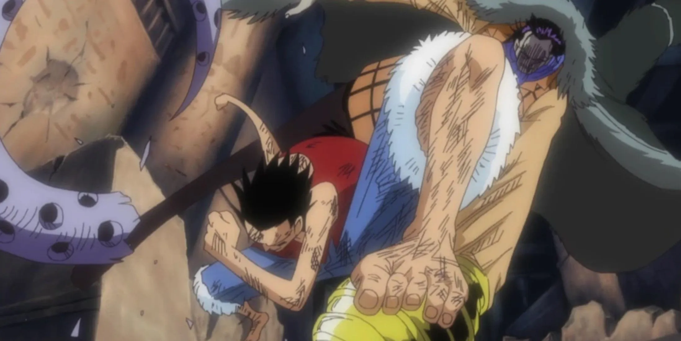 Crocodile facing Luffy