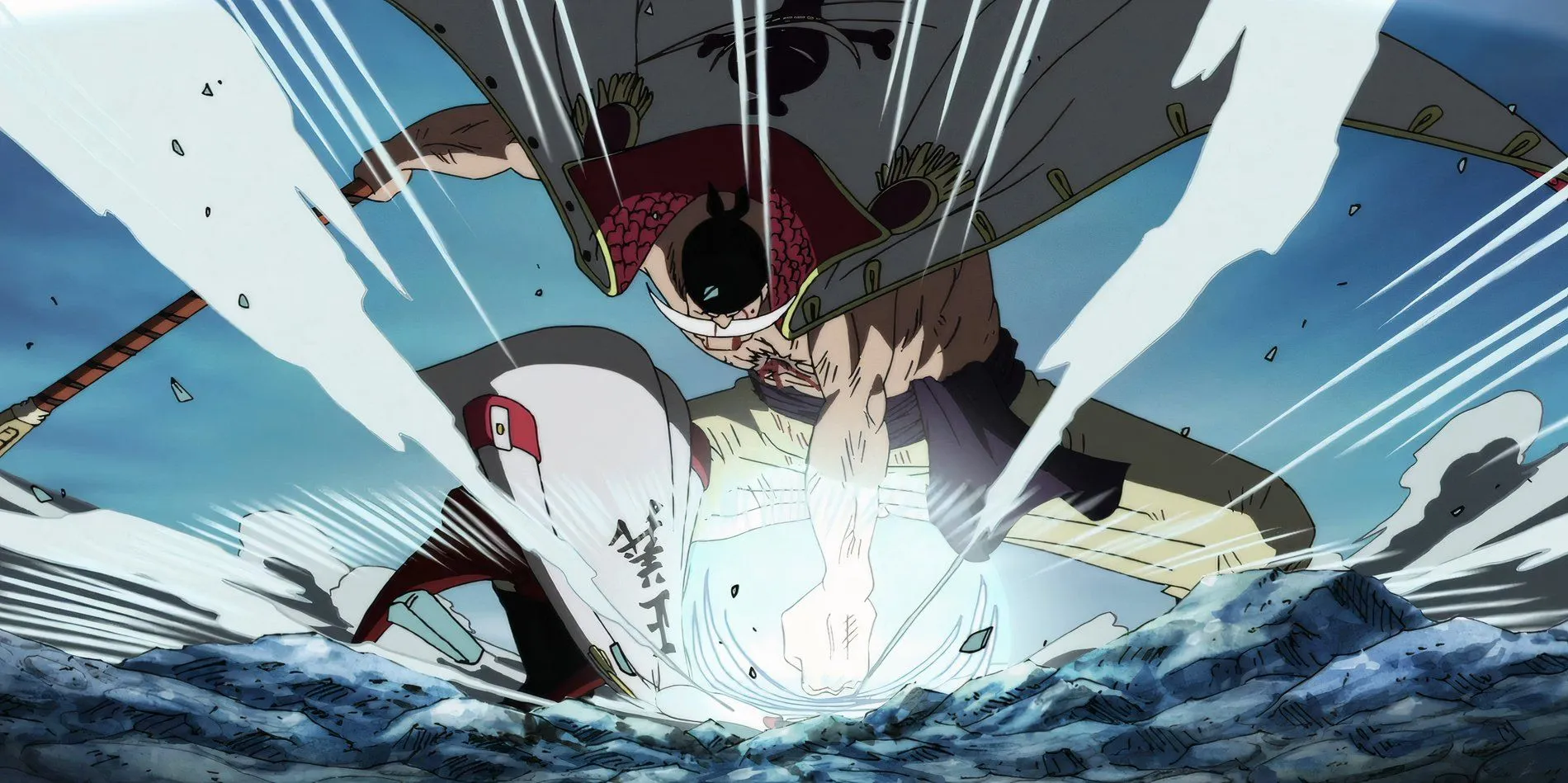 Whitebeard attacks Akainu