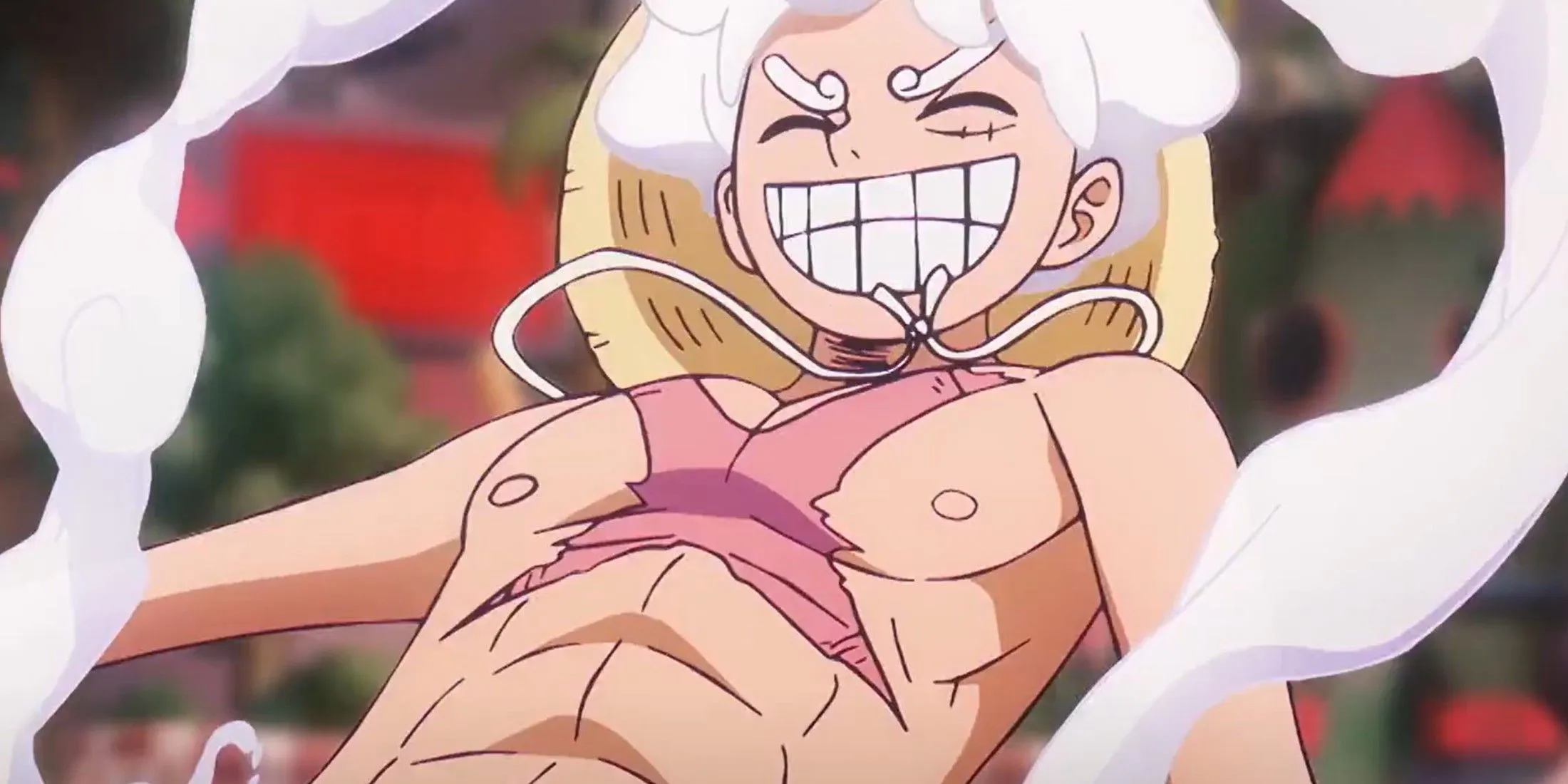 Gear 5 Luffy in action Gear 5 Luffy in action