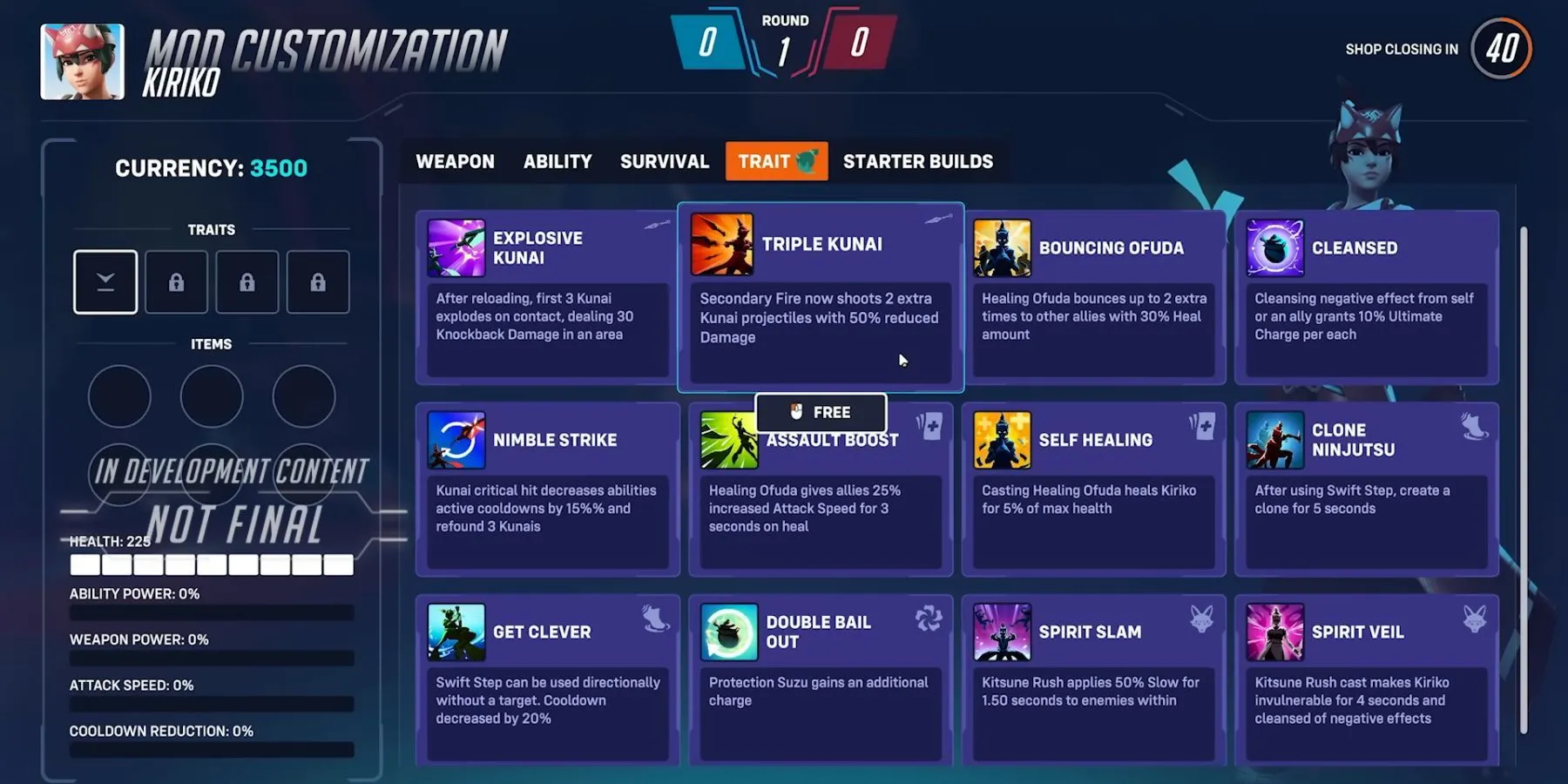 Kiriko Perks in Overwatch 2 Stadium Mode Kiriko Perks in Overwatch 2 Stadium Mode